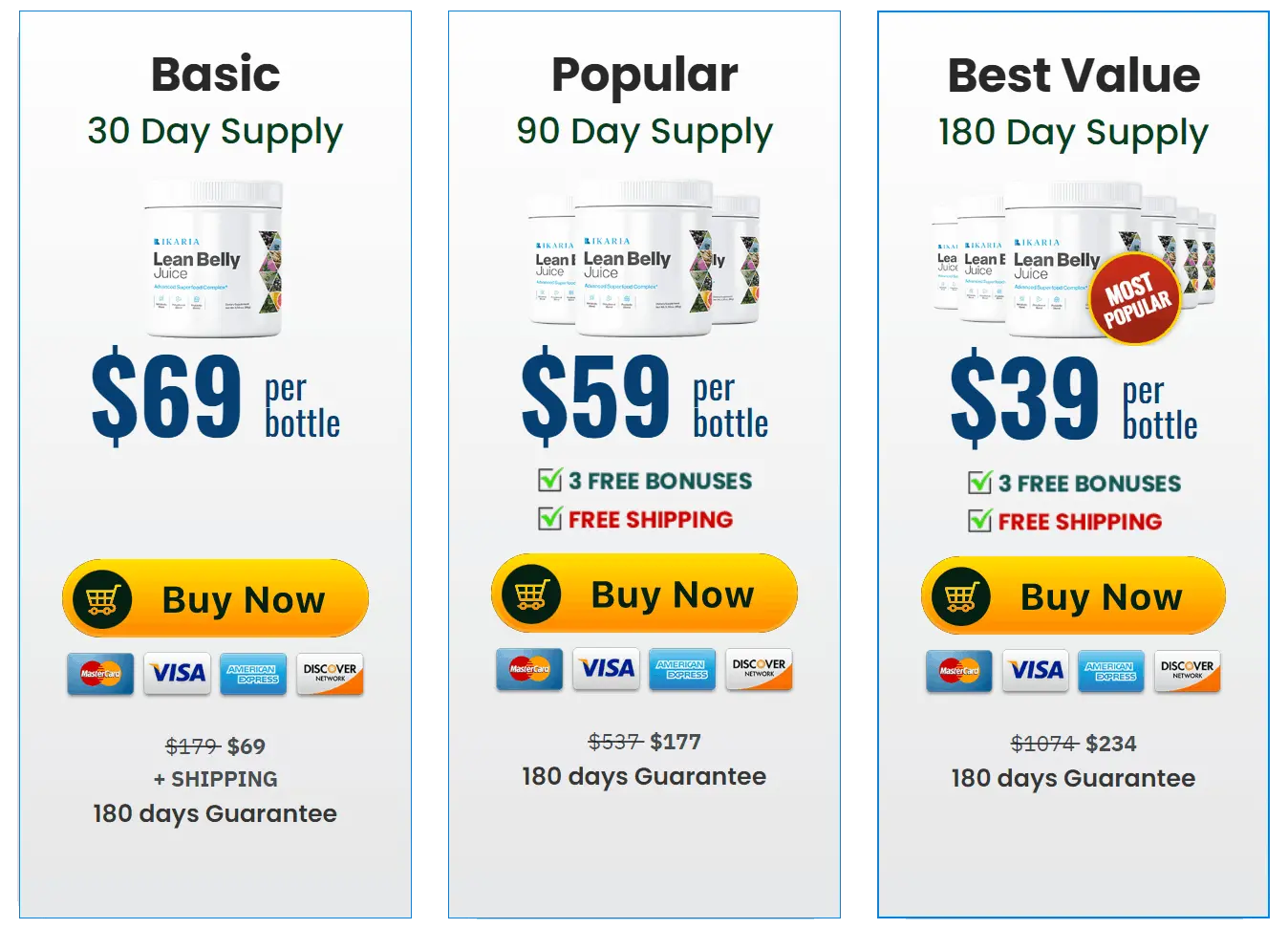 ikaria juice price list